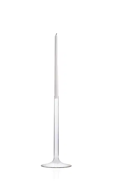 fferrone Exclusive Linea Large Glass Candlestick - Clear | Thumbnail 2 fferrone Exclusive Linea Large Glass Candlestick - Clear | Thumbnail 2
