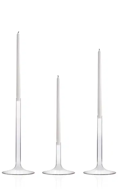 fferrone Exclusive Linea Large Glass Candlestick - Clear | Thumbnail 4 fferrone Exclusive Linea Large Glass Candlestick - Clear | Thumbnail 4