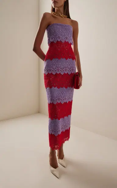 Carolina Herrera Strapless Lace Maxi Dress | Thumbnail 4 Carolina Herrera Strapless Lace Maxi Dress | Thumbnail 4