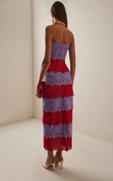 Carolina Herrera Strapless Lace Maxi Dress | Thumbnail 6 Carolina Herrera Strapless Lace Maxi Dress | Thumbnail 6