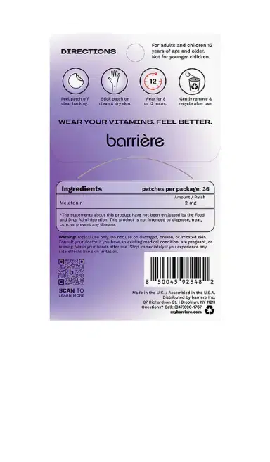barrière The Big Sleep Melatonin Patch 36 Pack | Thumbnail 2 barrière The Big Sleep Melatonin Patch 36 Pack | Thumbnail 2