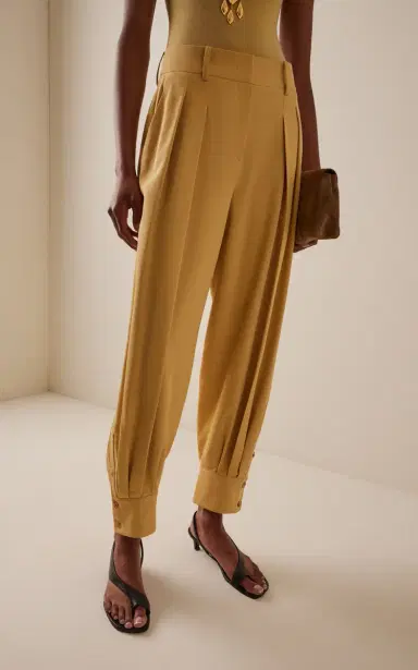 Michael Kors Collection Silk Gabardine Tapered Pants | Thumbnail 4 Michael Kors Collection Silk Gabardine Tapered Pants | Thumbnail 4