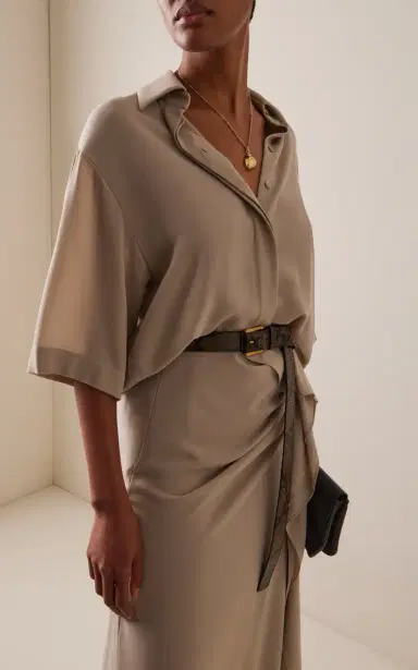 Michael Kors Collection Wool Crepe Shirt | Thumbnail 2 Michael Kors Collection Wool Crepe Shirt | Thumbnail 2