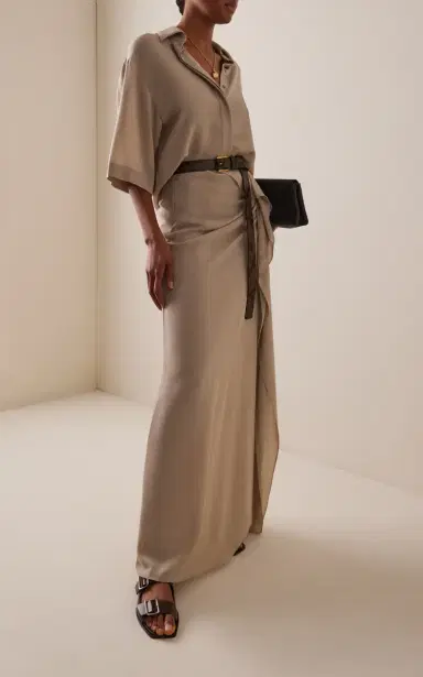 Michael Kors Collection Wool Crepe Shirt | Thumbnail 3 Michael Kors Collection Wool Crepe Shirt | Thumbnail 3
