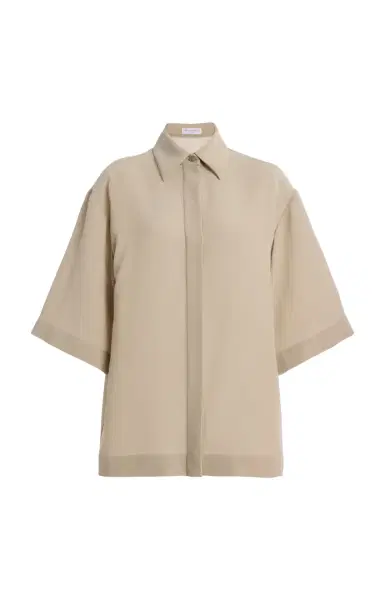 Michael Kors Collection Wool Crepe Shirt | Thumbnail 1 Michael Kors Collection Wool Crepe Shirt | Thumbnail 1