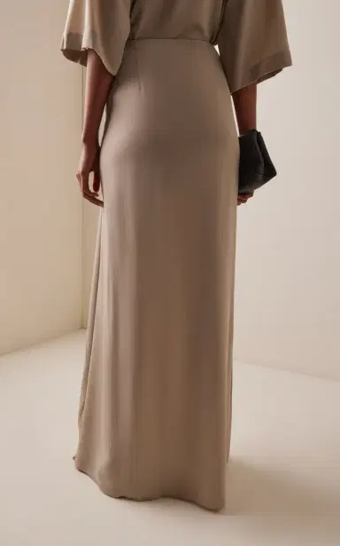 Michael Kors Collection Draped Wool Maxi Skirt | Thumbnail 4 Michael Kors Collection Draped Wool Maxi Skirt | Thumbnail 4