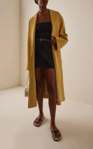 Simkhai Enola Lambskin-Cotton Suede Trench Coat | Thumbnail 2 Simkhai Enola Lambskin-Cotton Suede Trench Coat | Thumbnail 2