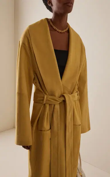 Simkhai Enola Lambskin-Cotton Suede Trench Coat | Thumbnail 3 Simkhai Enola Lambskin-Cotton Suede Trench Coat | Thumbnail 3