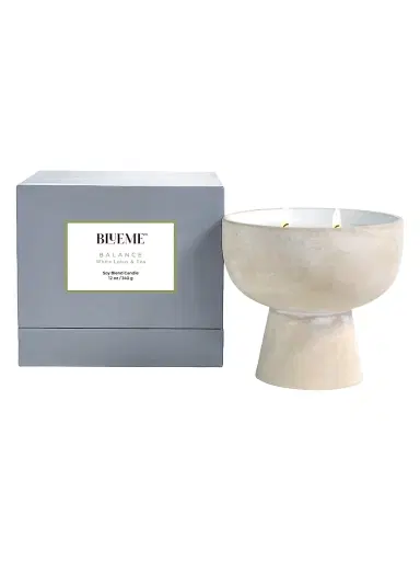 Blueme Balance White Lotus & Tea Ceramic Candle Giant | Thumbnail 1 Blueme Balance White Lotus & Tea Ceramic Candle Giant | Thumbnail 1