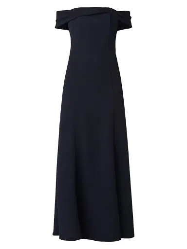 Shoshanna Women's Flores Off-The-Shoulder Gown - Navy | Thumbnail 1 Shoshanna Women's Flores Off-The-Shoulder Gown - Navy | Thumbnail 1