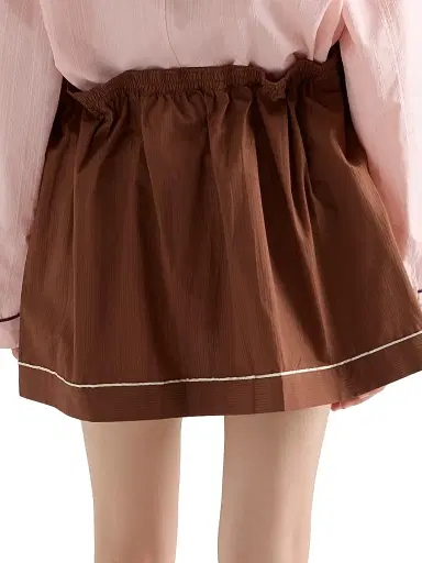 Prada Women's Cotton Miniskirt - Brown | Thumbnail 4 Prada Women's Cotton Miniskirt - Brown | Thumbnail 4