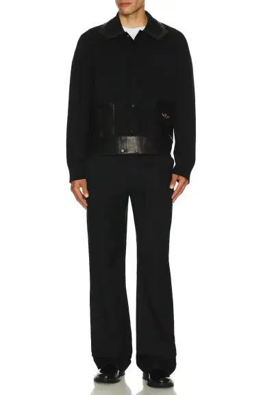 Amiri Leather Patch MA Cardigan | Thumbnail 2 Amiri Leather Patch MA Cardigan | Thumbnail 2