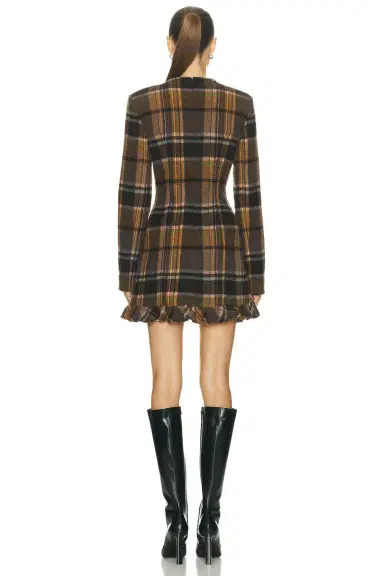 Acne Studios Delfin Plaid Mini Dress | Thumbnail 3 Acne Studios Delfin Plaid Mini Dress | Thumbnail 3