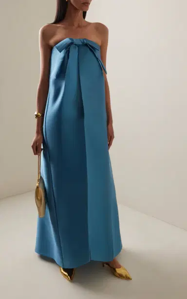 Bernadette Jacques Bow-Detailed Strapless Satin Maxi Dress | Thumbnail 2 Bernadette Jacques Bow-Detailed Strapless Satin Maxi Dress | Thumbnail 2
