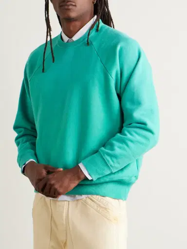 A.PRESSE Vintage Cotton-Jersey Sweatshirt - Men | Thumbnail 3 A.PRESSE Vintage Cotton-Jersey Sweatshirt - Men | Thumbnail 3