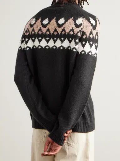 MR P. Geo Intarsia-Knit Wool and Cashmere-Blend Sweater - Men | Thumbnail 3 MR P. Geo Intarsia-Knit Wool and Cashmere-Blend Sweater - Men | Thumbnail 3