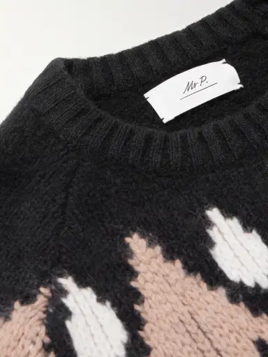 MR P. Geo Intarsia-Knit Wool and Cashmere-Blend Sweater - Men | Thumbnail 4 MR P. Geo Intarsia-Knit Wool and Cashmere-Blend Sweater - Men | Thumbnail 4