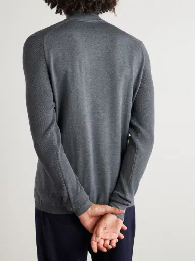 Sease Waffle-Knit Virgin Wool Half-Zip Sweater - Men | Thumbnail 3 Sease Waffle-Knit Virgin Wool Half-Zip Sweater - Men | Thumbnail 3