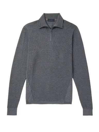 Sease Waffle-Knit Virgin Wool Half-Zip Sweater - Men | Thumbnail 1 Sease Waffle-Knit Virgin Wool Half-Zip Sweater - Men | Thumbnail 1