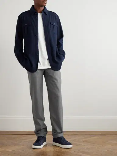 Sease Mindset Straight-Leg Stretch Virgin Wool-Flannel Trousers - Men | Thumbnail 2 Sease Mindset Straight-Leg Stretch Virgin Wool-Flannel Trousers - Men | Thumbnail 2