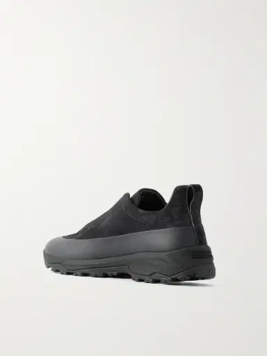 Zegna Triple Stitch™ Monte Rubber-Trimmed Suede Slip-On Sneakers - Men | Thumbnail 4 Zegna Triple Stitch™ Monte Rubber-Trimmed Suede Slip-On Sneakers - Men | Thumbnail 4