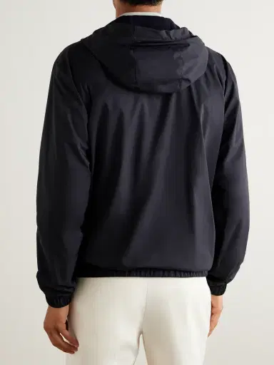 Loro Piana Reversible Storm System® Windmate® Shell and Cashmere Hooded Bomber Jacket - Men | Thumbnail 4 Loro Piana Reversible Storm System® Windmate® Shell and Cashmere Hooded Bomber Jacket - Men | Thumbnail 4