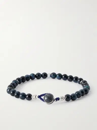 Mikia Circle 8 Sterling Silver, Labradorite and Tiger's Eye Bracelet - Men | Thumbnail 3 Mikia Circle 8 Sterling Silver, Labradorite and Tiger's Eye Bracelet - Men | Thumbnail 3