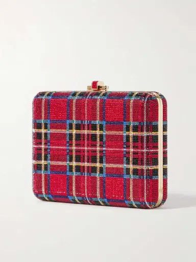 Judith Leiber Couture Tartan Crystal-embellished Gold-tone Clutch | Thumbnail 3 Judith Leiber Couture Tartan Crystal-embellished Gold-tone Clutch | Thumbnail 3