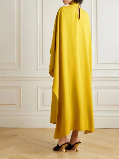 Taller Marmo Carrington Cape-effect Crepe Midi Dress | Thumbnail 3 Taller Marmo Carrington Cape-effect Crepe Midi Dress | Thumbnail 3