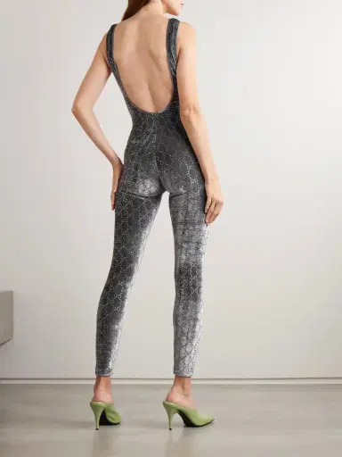 Gucci Crystal-embellished Velvet Jumpsuit | Thumbnail 4 Gucci Crystal-embellished Velvet Jumpsuit | Thumbnail 4