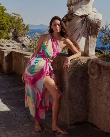 Emporio Sirenuse Augusta Dress in Orchidea Silk | Thumbnail 6 Emporio Sirenuse Augusta Dress in Orchidea Silk | Thumbnail 6