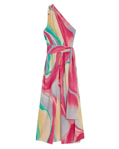 Emporio Sirenuse Augusta Dress in Orchidea Silk | Thumbnail 1 Emporio Sirenuse Augusta Dress in Orchidea Silk | Thumbnail 1