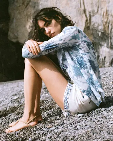 Emporio Sirenuse Beatrice Shorts with Astragal Embroidery | Thumbnail 5 Emporio Sirenuse Beatrice Shorts with Astragal Embroidery | Thumbnail 5