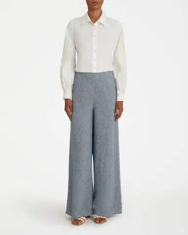 Emporio Sirenuse Carolina Shirt with Palm Embroidery | Thumbnail 3 Emporio Sirenuse Carolina Shirt with Palm Embroidery | Thumbnail 3