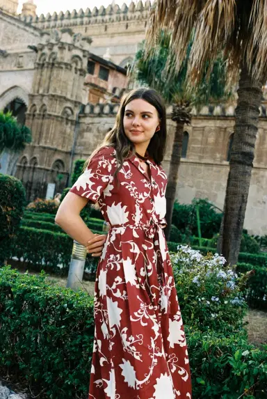 Emporio Sirenuse Claudia Dress in Flower Screen Print | Thumbnail 7 Emporio Sirenuse Claudia Dress in Flower Screen Print | Thumbnail 7