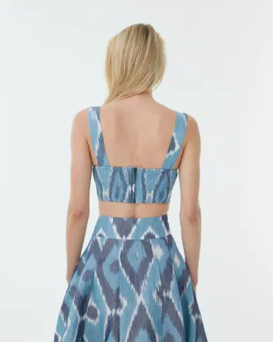 Emporio Sirenuse Dalia Top in Diamond Ikat | Thumbnail 4 Emporio Sirenuse Dalia Top in Diamond Ikat | Thumbnail 4