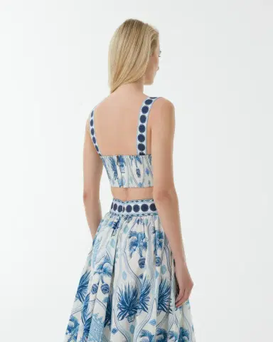 Emporio Sirenuse Dalia Top in Garden Mesh Print | Thumbnail 4 Emporio Sirenuse Dalia Top in Garden Mesh Print | Thumbnail 4