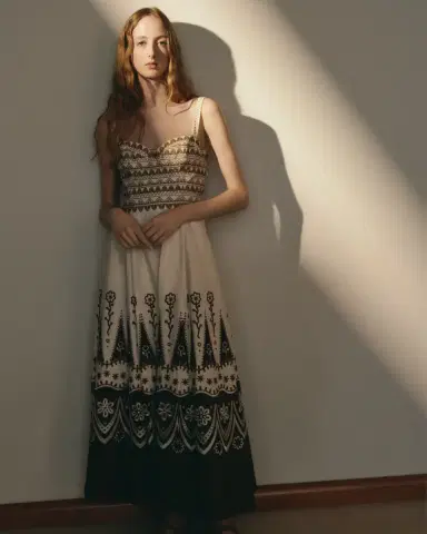 Emporio Sirenuse Elida Dress with Alabama Embroidery | Thumbnail 5 Emporio Sirenuse Elida Dress with Alabama Embroidery | Thumbnail 5