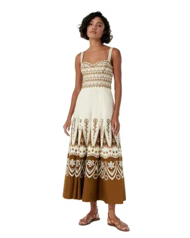 Emporio Sirenuse Elida Dress with Alabama Embroidery | Thumbnail 1 Emporio Sirenuse Elida Dress with Alabama Embroidery | Thumbnail 1