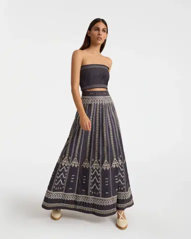 Emporio Sirenuse Flavia Top with Calliope Embroidery | Thumbnail 3 Emporio Sirenuse Flavia Top with Calliope Embroidery | Thumbnail 3