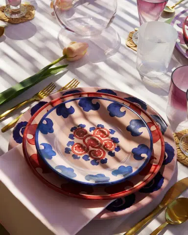 Emporio Sirenuse Flower Dessert Plate | Thumbnail 4 Emporio Sirenuse Flower Dessert Plate | Thumbnail 4