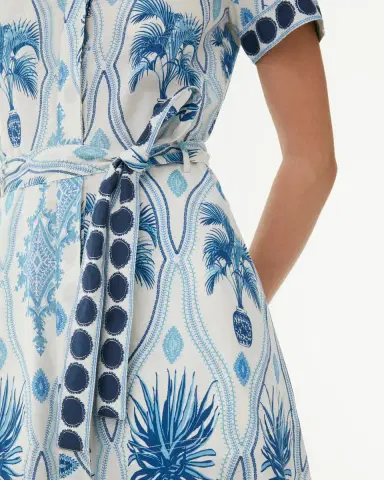 Emporio Sirenuse Giselle Dress in Garden Mesh Print | Thumbnail 3 Emporio Sirenuse Giselle Dress in Garden Mesh Print | Thumbnail 3
