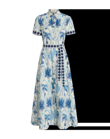 Emporio Sirenuse Giselle Dress in Garden Mesh Print | Thumbnail 5 Emporio Sirenuse Giselle Dress in Garden Mesh Print | Thumbnail 5