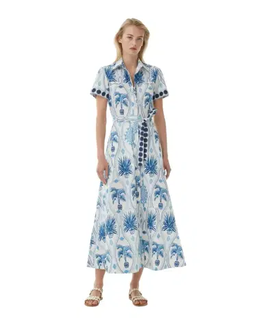 Emporio Sirenuse Giselle Dress in Garden Mesh Print | Thumbnail 1 Emporio Sirenuse Giselle Dress in Garden Mesh Print | Thumbnail 1