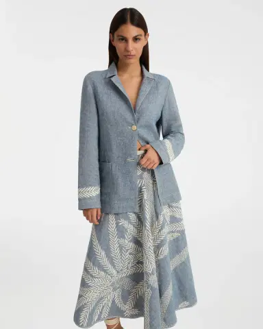 Emporio Sirenuse Grace Jacket with Palm Embroidery | Thumbnail 11 Emporio Sirenuse Grace Jacket with Palm Embroidery | Thumbnail 11