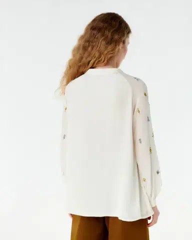 Emporio Sirenuse Ilizia Blouse with Astragal Embroidery | Thumbnail 4 Emporio Sirenuse Ilizia Blouse with Astragal Embroidery | Thumbnail 4