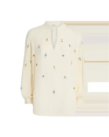 Emporio Sirenuse Ilizia Blouse with Astragal Embroidery | Thumbnail 5 Emporio Sirenuse Ilizia Blouse with Astragal Embroidery | Thumbnail 5