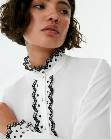Emporio Sirenuse Isla Shirt with Polka Lace | Thumbnail 2 Emporio Sirenuse Isla Shirt with Polka Lace | Thumbnail 2