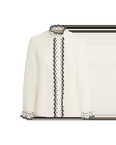 Emporio Sirenuse Isla Shirt with Polka Lace | Thumbnail 5 Emporio Sirenuse Isla Shirt with Polka Lace | Thumbnail 5