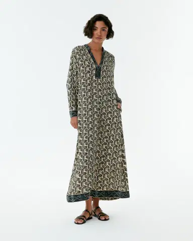 Emporio Sirenuse Jenna Caftan in Kamares Print | Thumbnail 6 Emporio Sirenuse Jenna Caftan in Kamares Print | Thumbnail 6